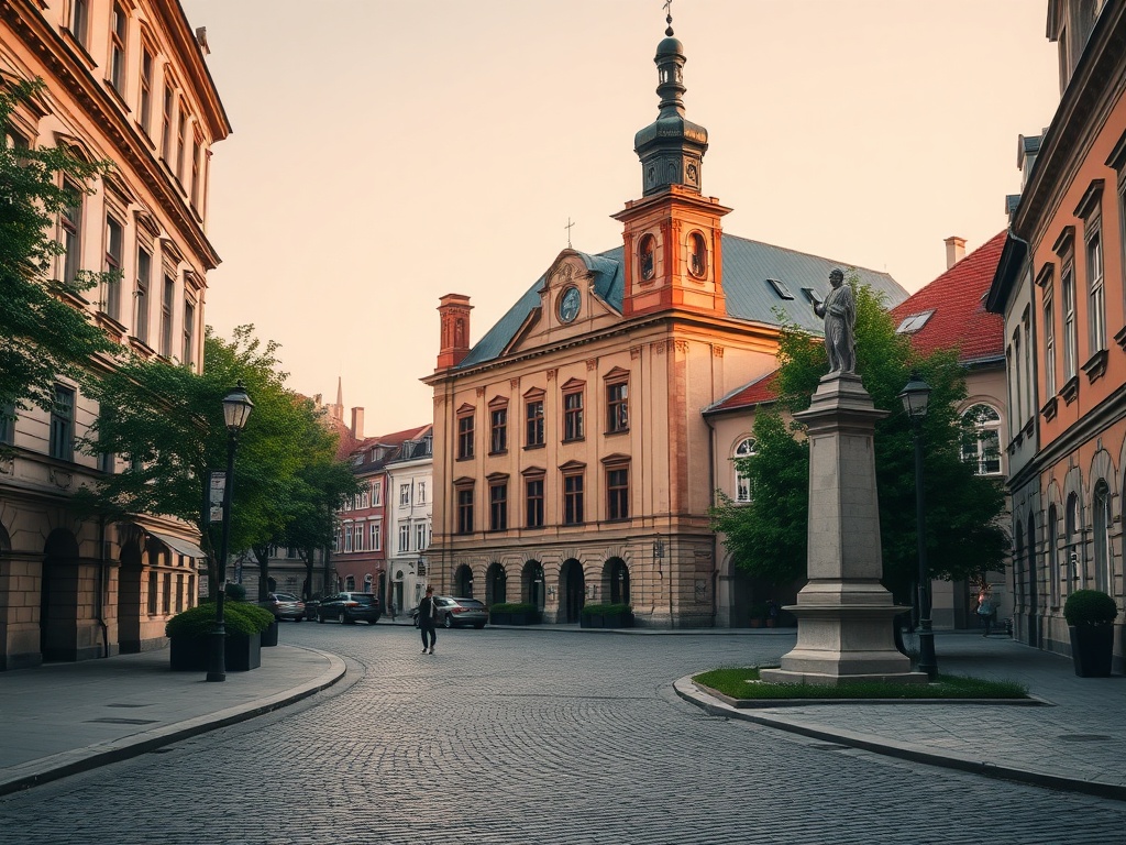 Widok na Sanktuarium Matki Bożej Piekarskiej w Piekarach Śląskich, symbol duchowy miasta.